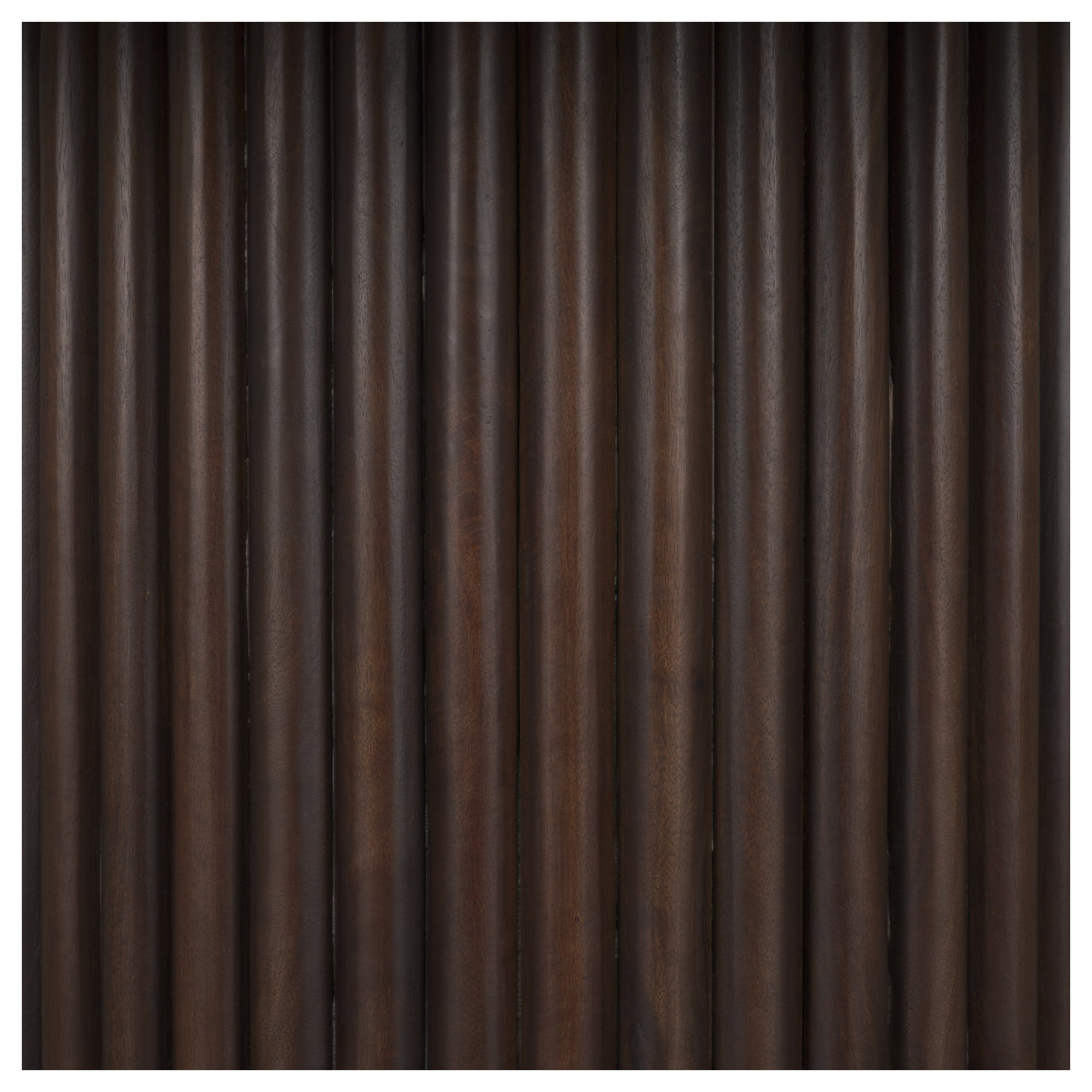 Marbrello 60" Round Marble Dining Table, Brown/Espresso Brown