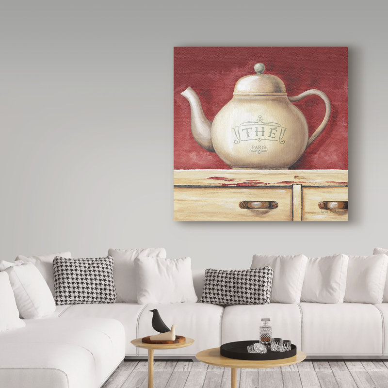 « the paris tea pot », reproduction d’art sur toile tendue, H 14 po x l 14 po