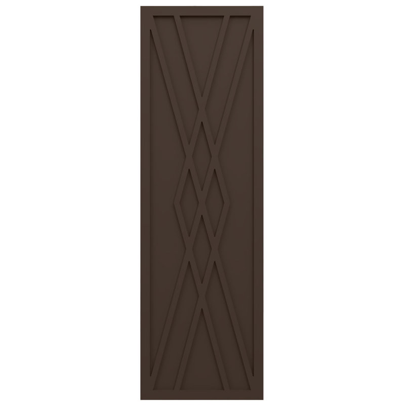 Volets de style moderne EnduraCore Composite Florence, L 12 po, H 44 po, Brun raisin