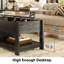 Table basse extensible à plateau relevable de 47,3 po Sparta avec rangement dissimulé et tablette ouverte, table basse à plateau relevable avec pieds stables, table de salon carrée avec rangement-88633445
