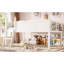 Lit simple avec rangement en bois aggloméré pour la maison d'enfant