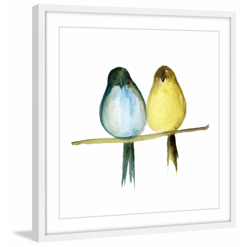 «Lovebirds» par Lindsay Megahed, reproduction d'art sur papier, H 32 po x l 32 po x P 1,5 po