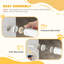 Adjustable Safety Gate with 3 Extensions and Four Adjustable Screws White
