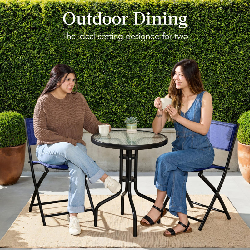 3-Piece Bistro Set, Navy