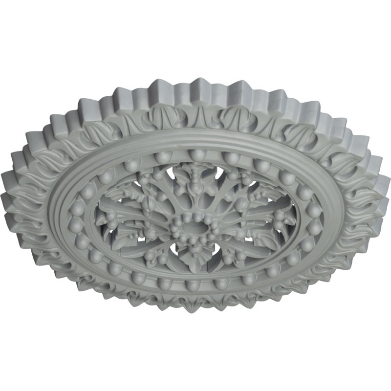 Médaillon de plafond H 18 1/2 po x l 18 1/2 po x P 1 1/2 po Sellek, Avec un couche d'aprêt