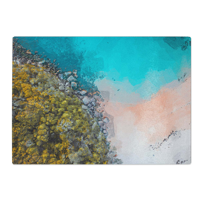 Tempered Glass a Beach in Sydney Australia Chopping Board, 28.5 cm W x 20 cm L