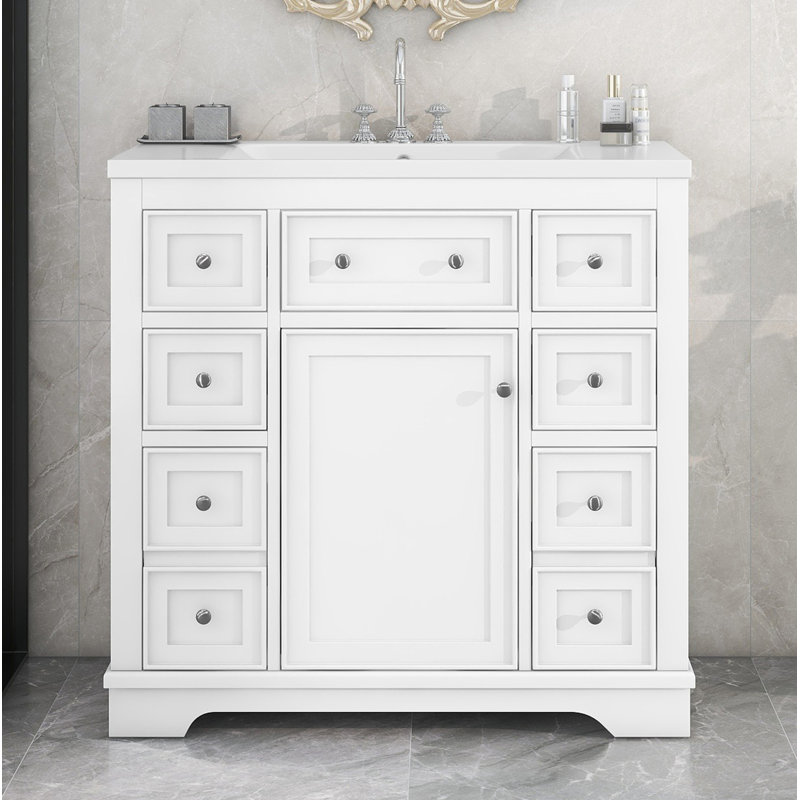 Meuble-lavabo simple l 36 po x P 18 po x H 35 po Alessa