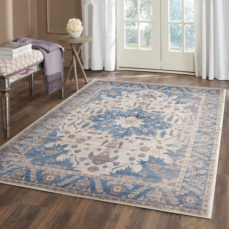 Geometric Shapes Faux Sheepskin 180cm X 100cm Area Rug