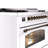 ILVE Nostalgie II Series 36 inch Dual Fuel Range with 6 Burners, Griddle (Glass Door)-98168260-124968143