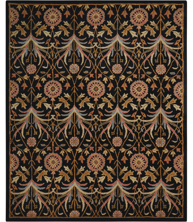 Tapis noir touffeté à la main Carthage
