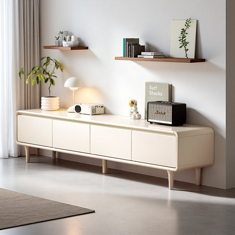 Meuble télé moderne et simple de style crème