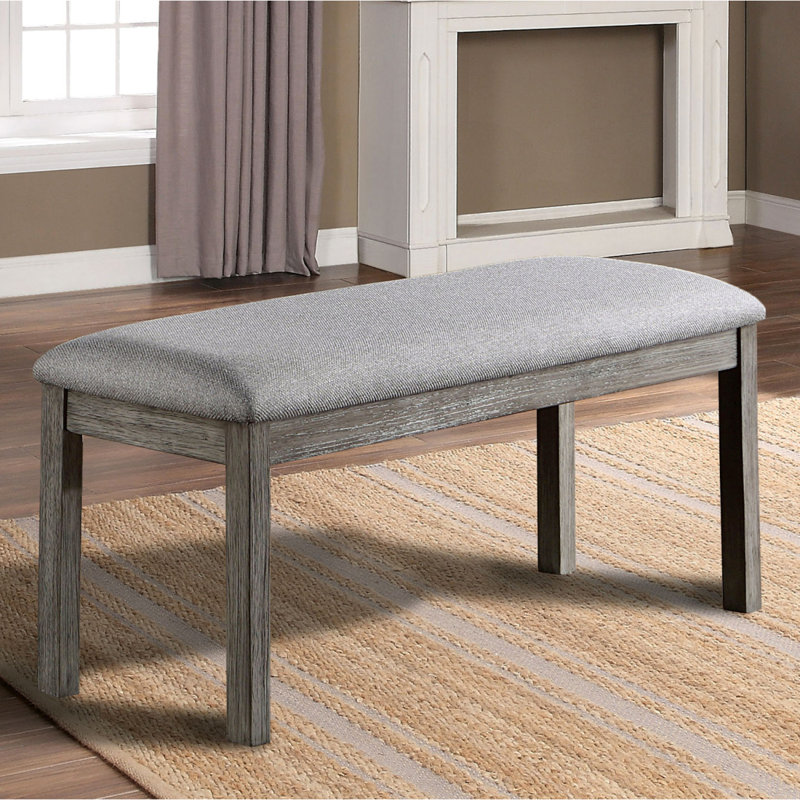 Banc de salle à manger, siège rembourré, 1 pièce, banc de cuisine, finition brossée