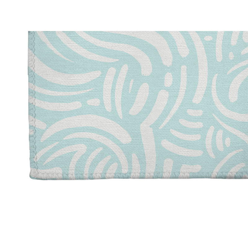 Cozy Swirl Non-Slip Outdoor Rug, Runner 2'6" x 8'