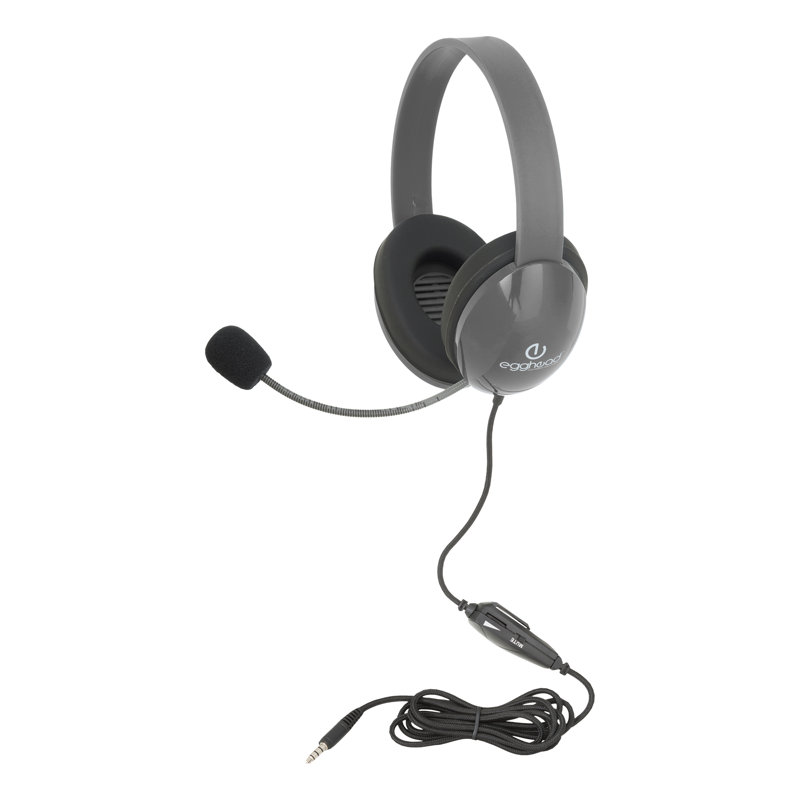 Heavy Duty Mobile-Ready Kids Headphone, Gris