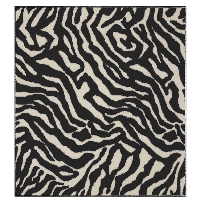 Tapis imprimé animal - beauté de zèbre, Carré 4 pi
