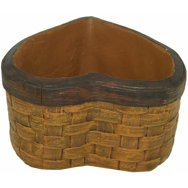 Gearhart Resin Heart Flower Plant Pot