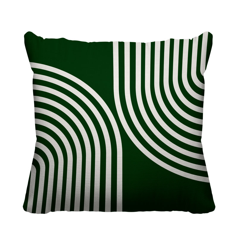 Coussin décoratif intérieur / extérieur Kumba, L 15 po x H 15 po, Vert