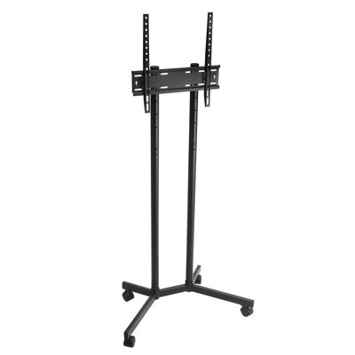 Support portatif pour écran avec roulettes, téléviseur sur roulettes pour téléviseurs à DEL de 32 à 65 pouces, hauteur ajustable, supporte jusqu'à 88 lb, compatibilité universelle, compatibilité idéale pour le salon d'une chambre à coucher