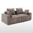 Makassar 78“ Square Arm Loveseat Modular Chenille Sofa-888723708