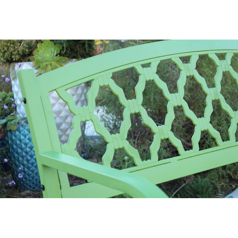 Banc de jardin en acier Evelyn, Vert