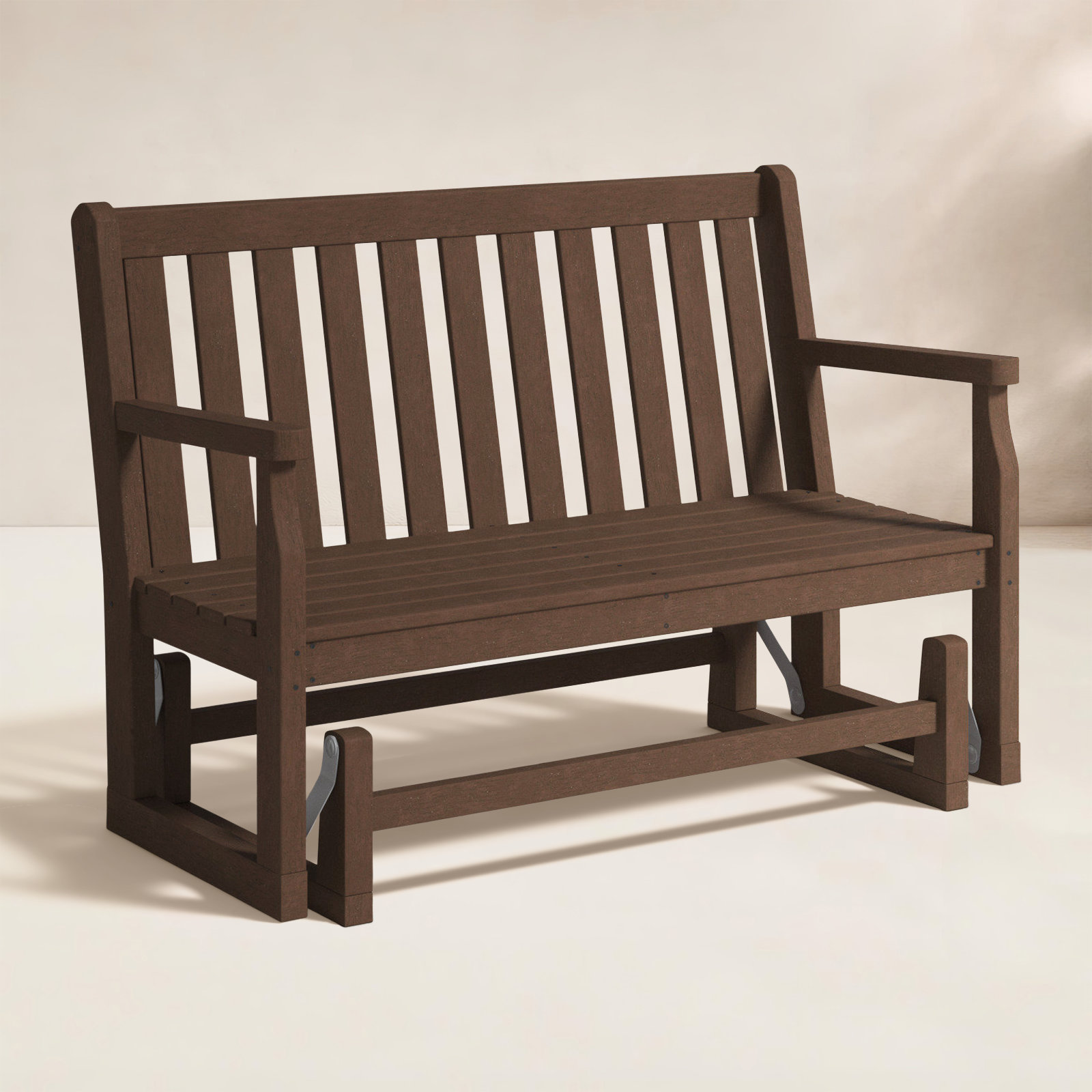 POLYWOOD Traditional Garden 48" Glider, Mahogany