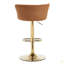 Ensemble de 2 tabourets de bar avec repose-pieds chromé et base pivotante à hauteur réglable en velours
