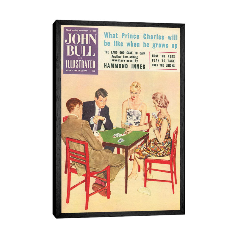 1958 John Bull Magazine Cover - Print on Canvas, Black Framed, 66.04 cm H x 45.72 cm W