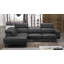 Canapé-lit et méridienne en cuir véritable de 112,2 po de largeur Velazco-26967035-108308738
