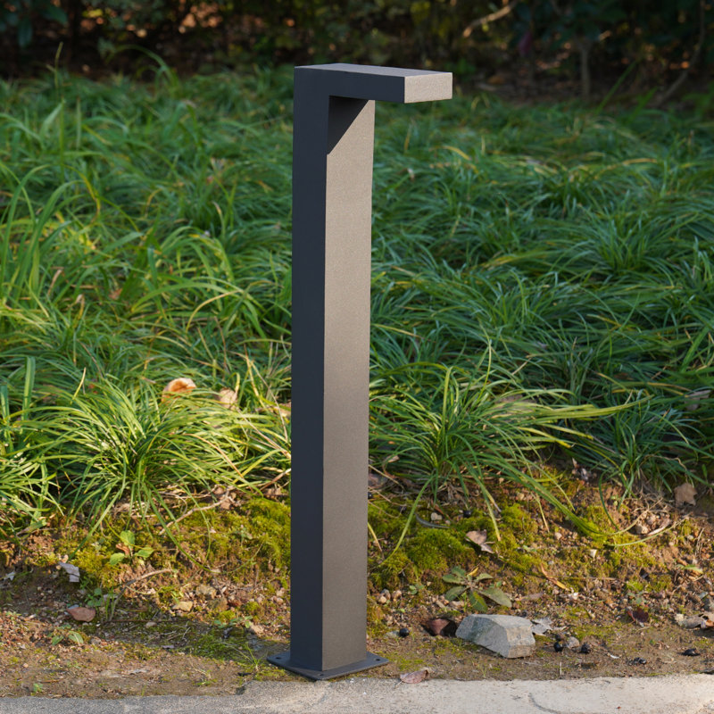 Éclairage de sentier extérieur à DEL avec éclairage de jardin carré de style européen moderne, Noir