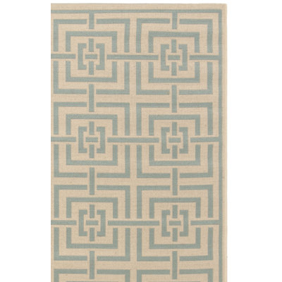 Gowanus Linden 100 Performance Geometric Indoor/Outdoor Area Rug