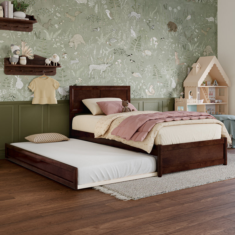 Lit plateforme Astley, Noyer, Simple