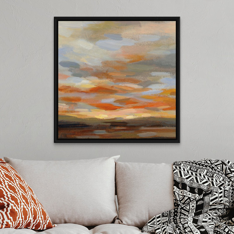 High Desert Sky II - reproduction d'art, H 38 po x l 38 po, Reproduction avec cadre flottant, Noir