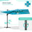 Parasol rectangulaire en porte-à-faux 11,5 pi x 9 pi Clair-1527356738