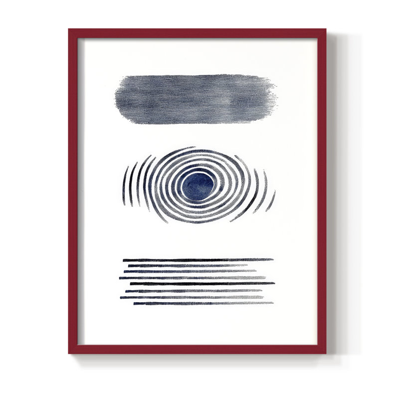 Abstract CCCLXXI Framed Print - Ready To Hang, 29" H x 23" W, Red