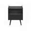 Table d'appoint avec tiroirs à panneau en rotin blanc stratifié, H 24 po-1890583013