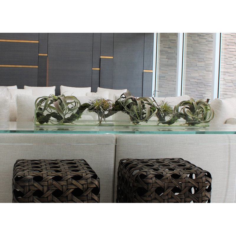 48'' Faux Succulent Plant in Glass Planter