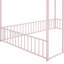 Lit en métal avec clôture rose - crée un espace de sommeil confortable et divertissant pour-1358481041