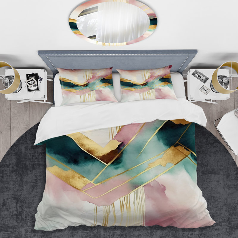 Ensemble de housse de couette Abstract Geode, Housse de couette très grand et 2 très grandes t