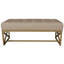 Banc rembourré en similicuir de 40,2 po avec pieds en métal Grover, capacité de 400 lb, Grover-1967619502
