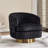 Luxury Velvet Barrel Accent Chair - 360° Swivel Round Base With Gold Finish -Tufted Back & Armrests - Oversized Statement Chair For Living Room, Lounge-1671225407