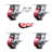 4 Piece Polyurethane on Aluminum Caster Set