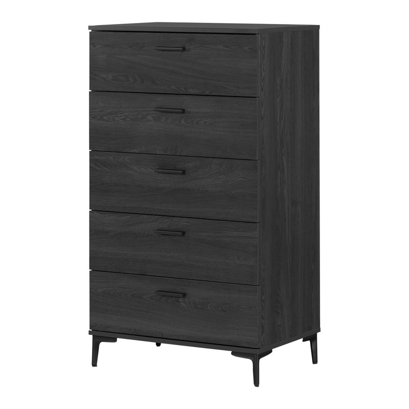 Woodacre 29'' W 5 - Drawer Dresser, Gray Oak
