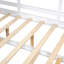 Lit double en bois avec lit gigogne en bois, conception moderne pour enfants avec tablette de rangement, blanc-130184643-130184644
