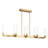 Del Mar 8-Light LED Linear Chandelier in Warm Brass by Breegan Jane
