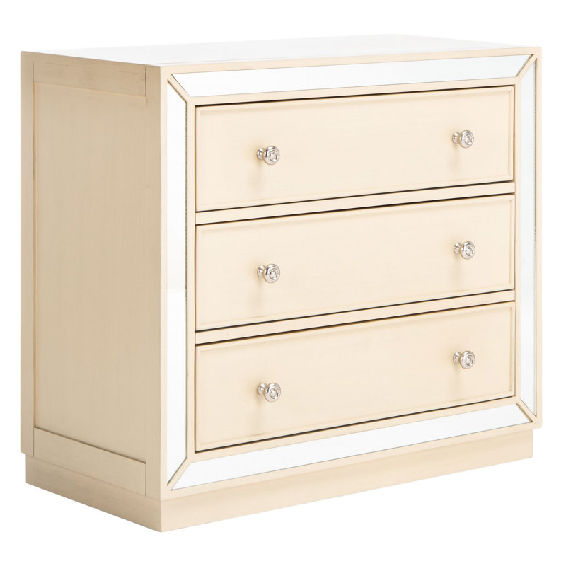 Commode 3 tiroirs Nylah, Beige antique