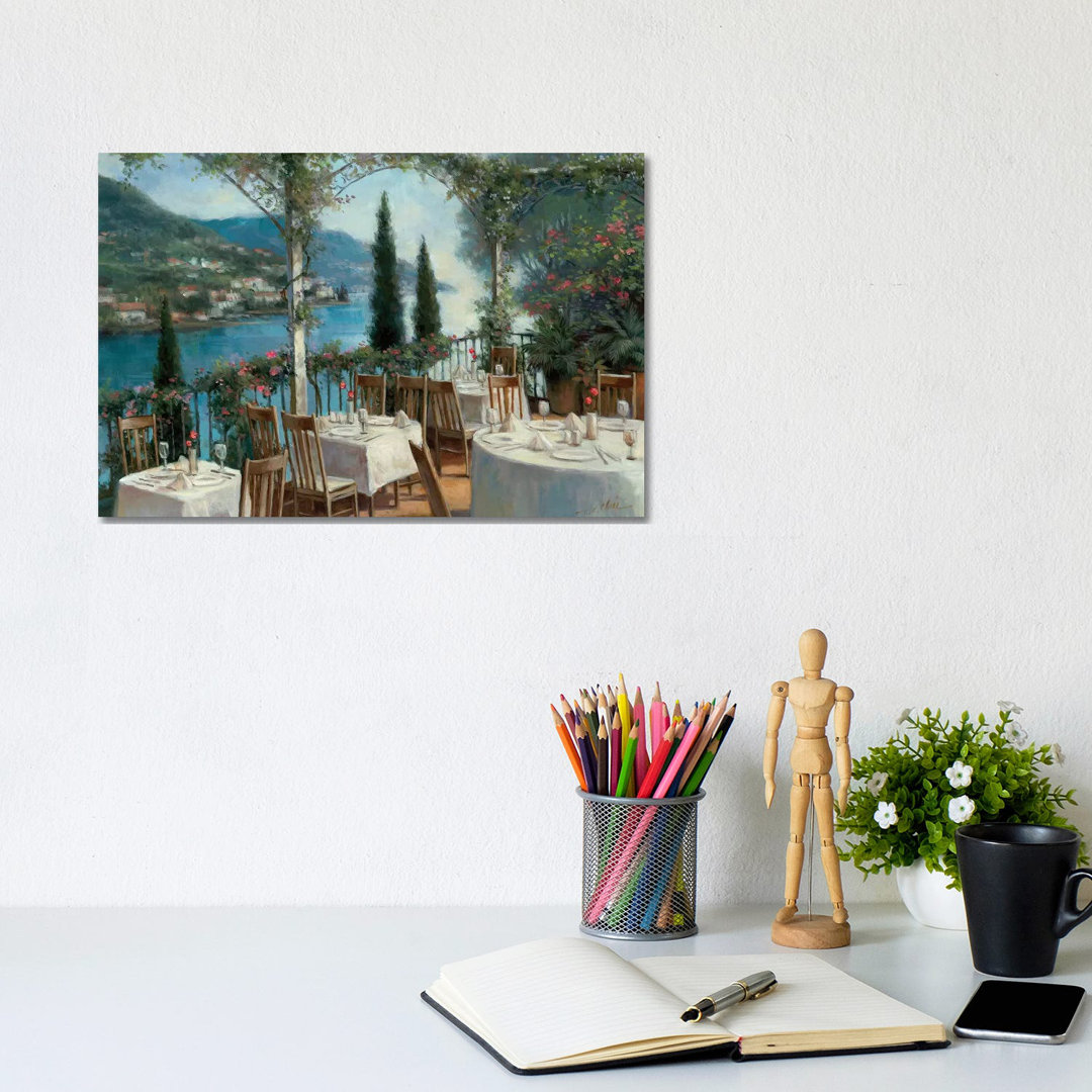 Amalfi Terrace von T.C. Chiu - Galerie-verpackte Leinwand Giclée