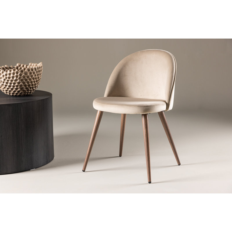 Harrisburg 46cm H Polyester Upholstered Side Chair in Beige