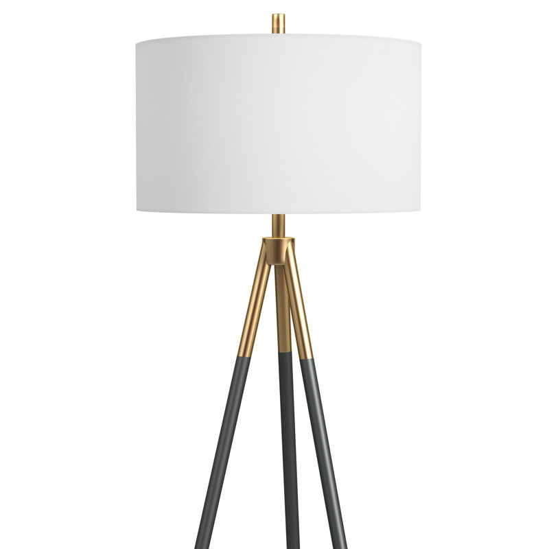 Rowe Tripod Floor Lamp with Drum Shade