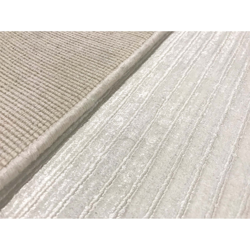 Tapis blanc de haute qualité noué à la main