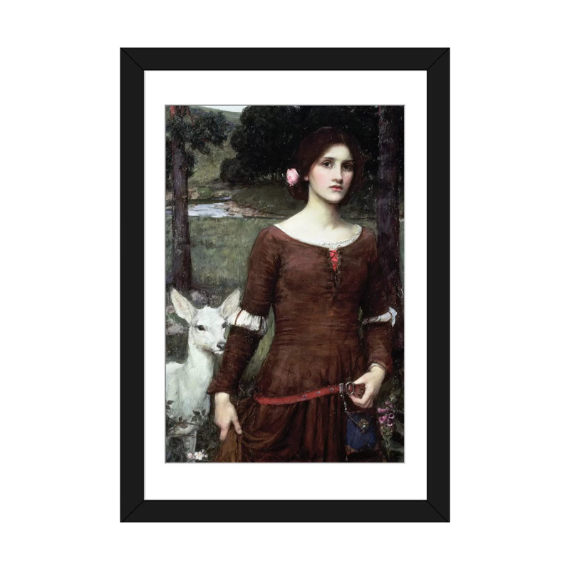 « the lady clare, 1900 » par john william, impression sur toile waterhouse, H 24 po x l 16 po x P 1 po, Blanc